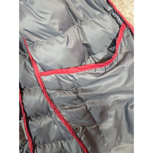 Michael Kors Down Puffer Vest Lightweight Full Zip Pockets Festive Burgundy Sz M - Picture 13 of 15